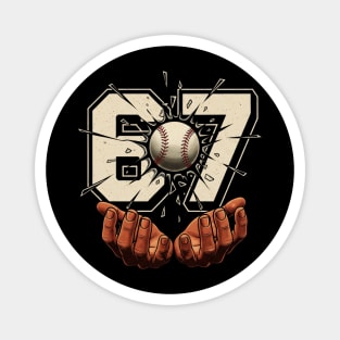 Baseball-67-Six Seven-Funny-Gen-Alpha-Meme Magnet